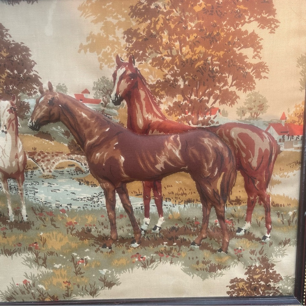 Vintage Fabric Horse Art – Trapunto 3D Wall Hanging Rustic Equestrian Decor - Picture 6 of 11